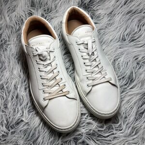 $375 Ascot x Charlie Leather Low-Top Lion Sneakers White‎ Made in Italy US Sz 12